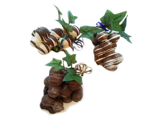 Three Small "GRAPEFUL" Grape Clusters