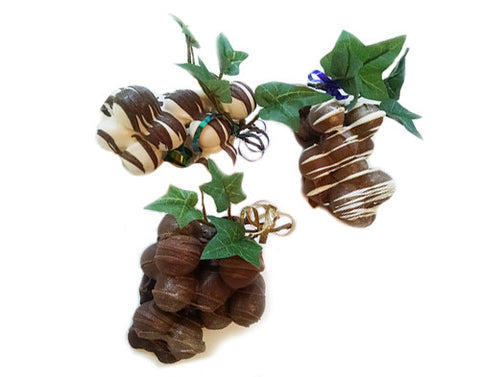Three Small "GRAPEFUL" Grape Clusters