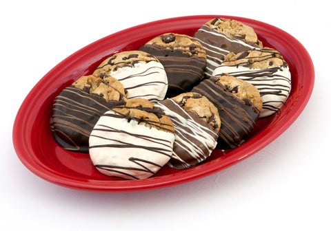 Eight Dipped Chocolate Chip Cookies